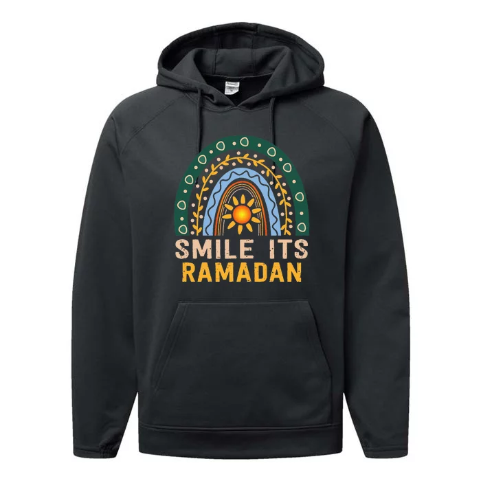 Smile its Ramadan Muslim Eid Mubarak Islamic Ramadan Kareem Performance Fleece Hoodie