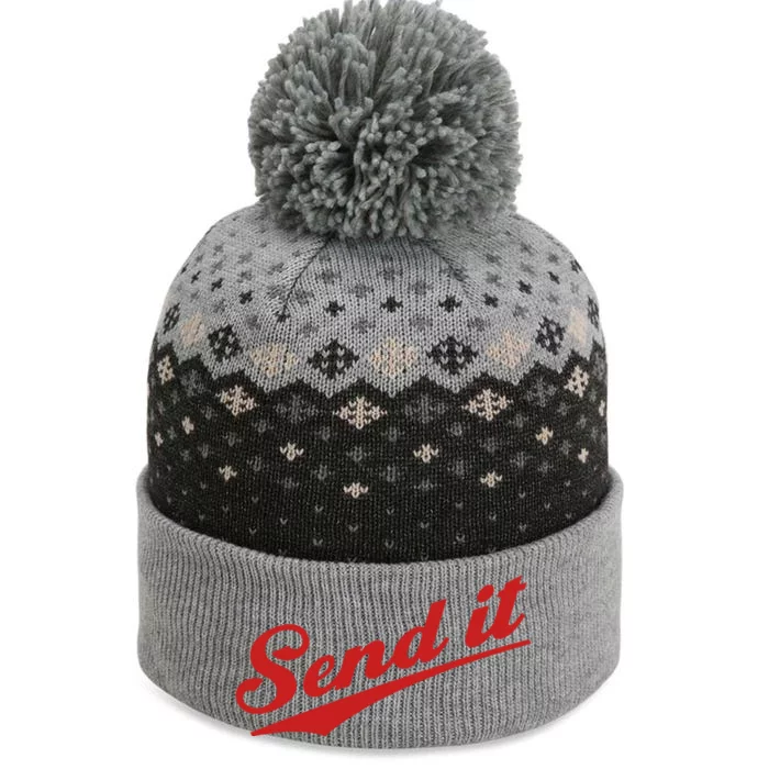 Sent It Red Logo The Baniff Cuffed Pom Beanie