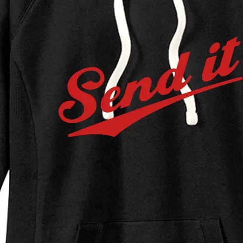 Sent It Red Logo Women's Fleece Hoodie