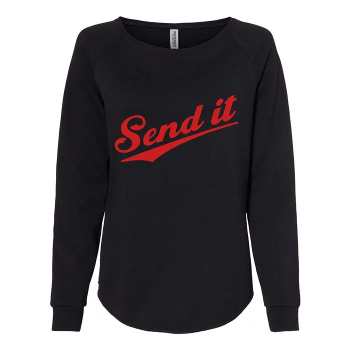 Sent It Red Logo Womens California Wash Sweatshirt