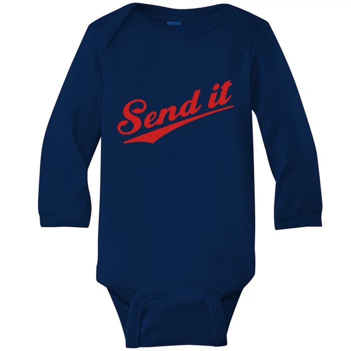 Sent It Red Logo Baby Long Sleeve Bodysuit