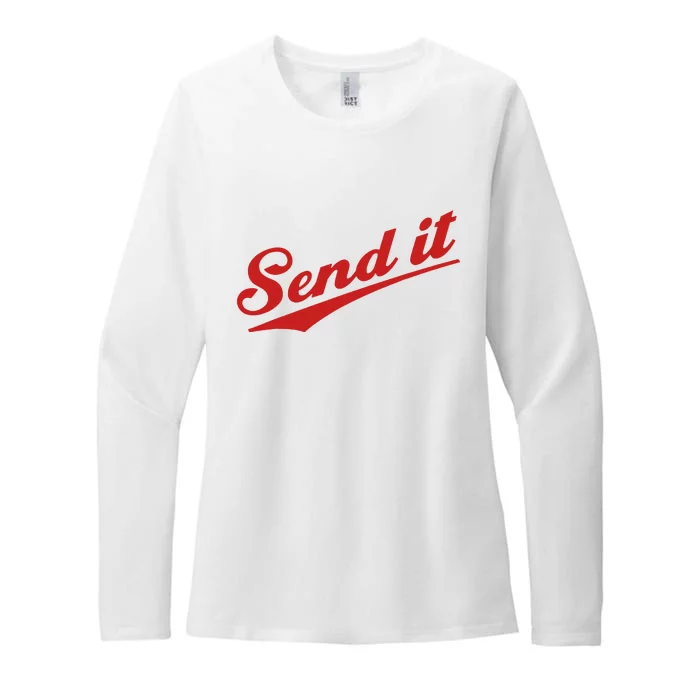 Sent It Red Logo Womens CVC Long Sleeve Shirt