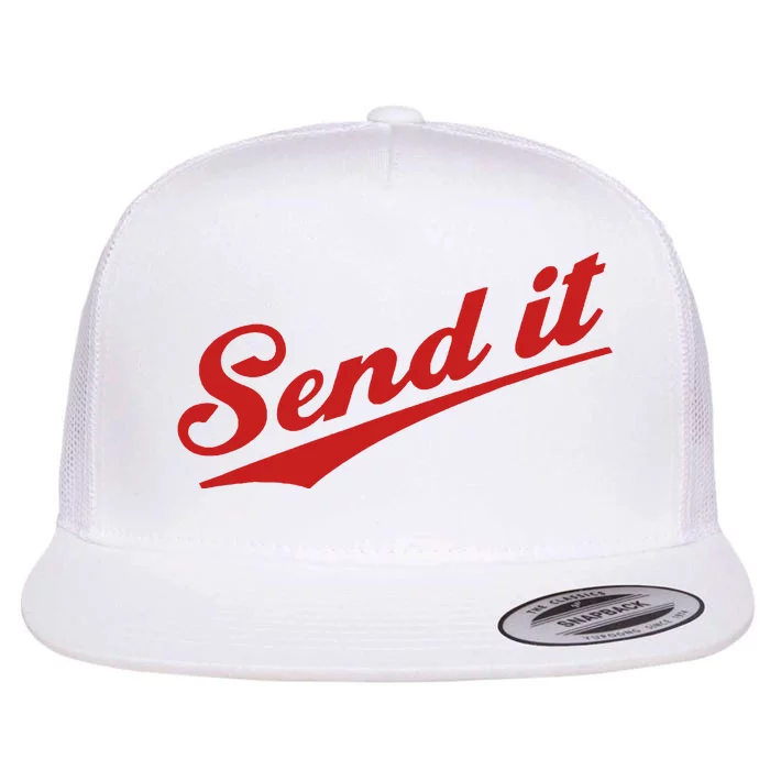 Sent It Red Logo Flat Bill Trucker Hat