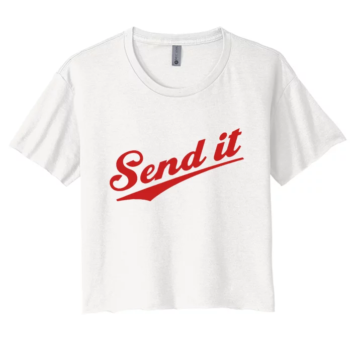 Sent It Red Logo Women's Crop Top Tee