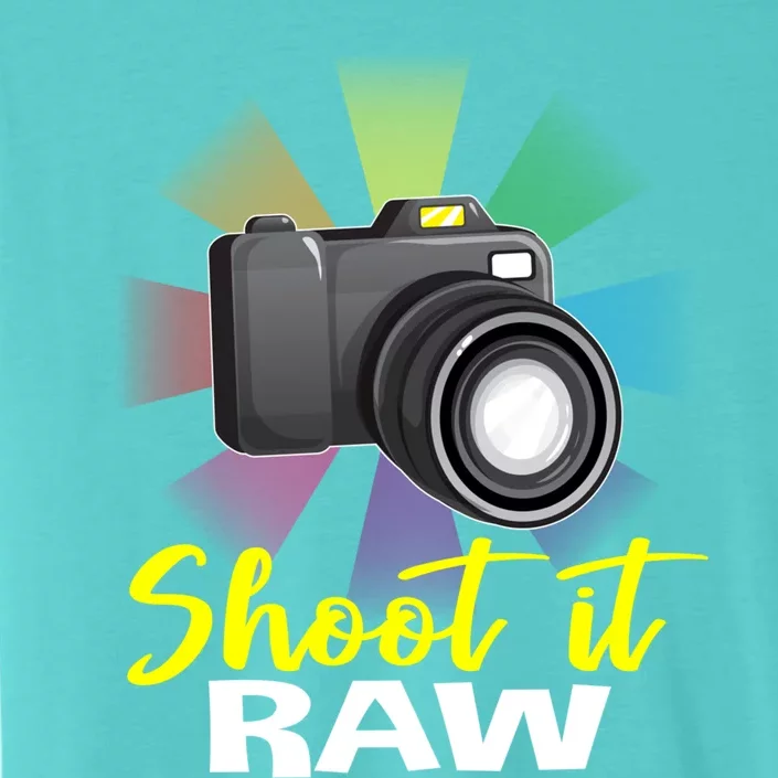 Shoot It Raw Photographer Joke Camera Photographing Funny Gift ChromaSoft Performance T-Shirt