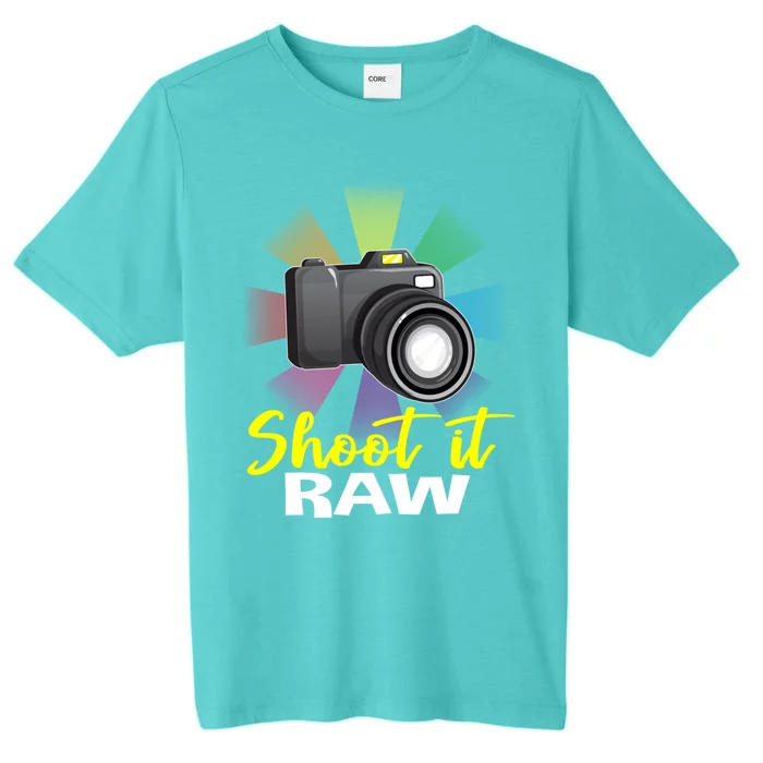 Shoot It Raw Photographer Joke Camera Photographing Funny Gift ChromaSoft Performance T-Shirt