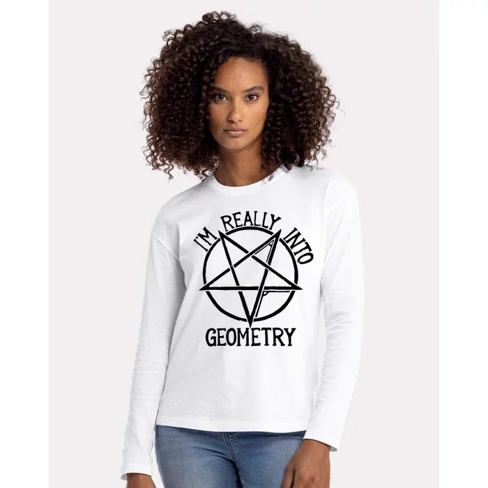 Star I’M Really Into Geometry Womens Cotton Relaxed Long Sleeve T-Shirt