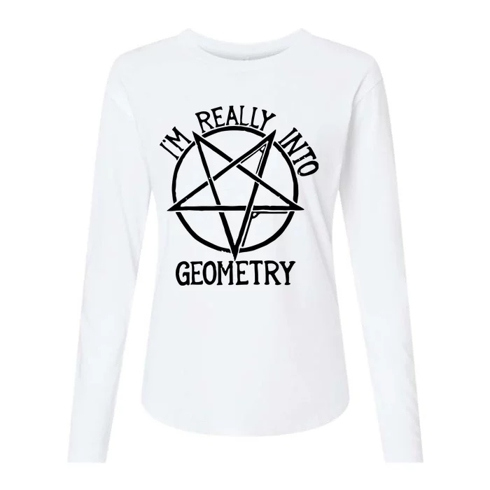 Star I’M Really Into Geometry Womens Cotton Relaxed Long Sleeve T-Shirt