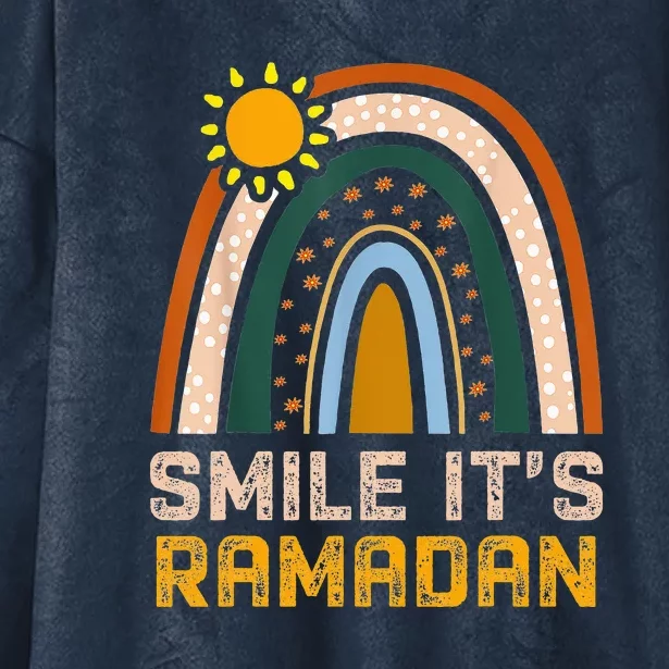 Smile Its Ramadan Muslim Eid Mubarak Islamic Ramadan Hooded Wearable Blanket