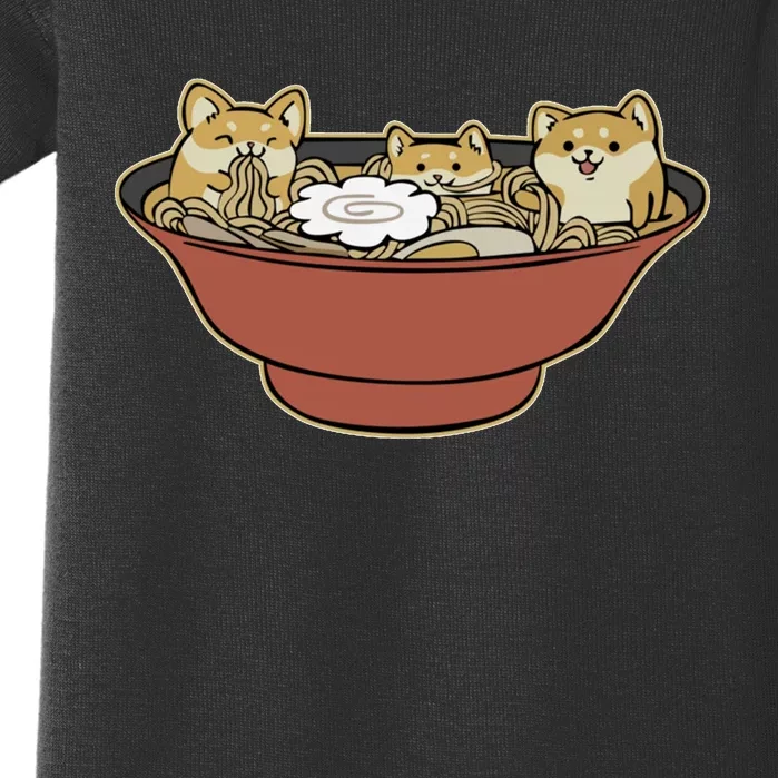 Shiba Inu Ramen Bowl Cute Japanese Kawaii Dog Ramen Lovers Baby Bodysuit