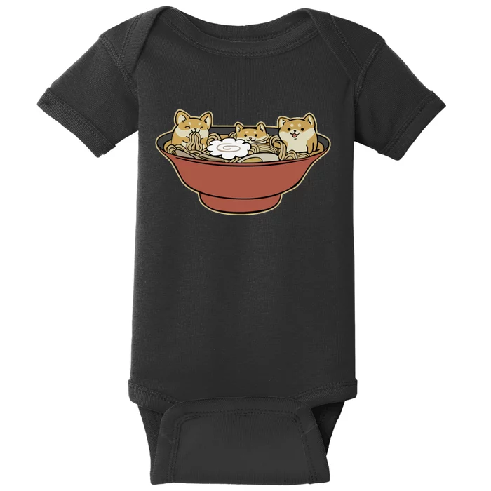 Shiba Inu Ramen Bowl Cute Japanese Kawaii Dog Ramen Lovers Baby Bodysuit