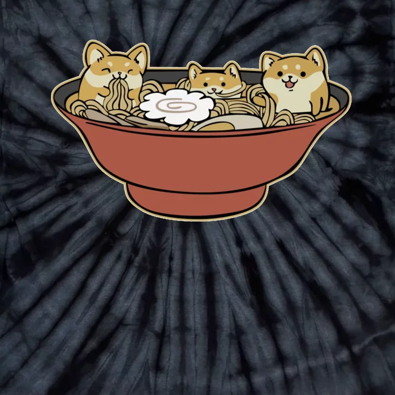 Shiba Inu Ramen Bowl Cute Japanese Kawaii Dog Ramen Lovers Tie-Dye T-Shirt