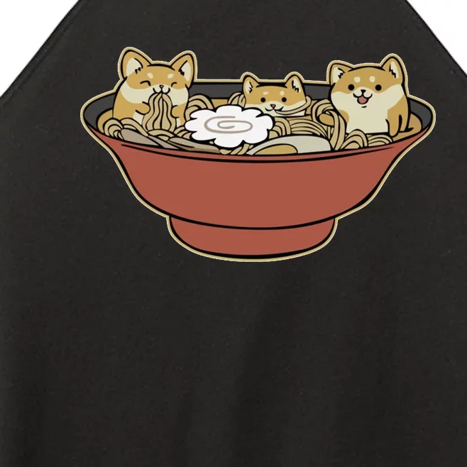 Shiba Inu Ramen Bowl Cute Japanese Kawaii Dog Ramen Lovers Women’s Perfect Tri Rocker Tank