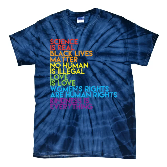 Science Is Real Black Lives Matter Rainbow Lgbt Pride Blm Tie-Dye T-Shirt