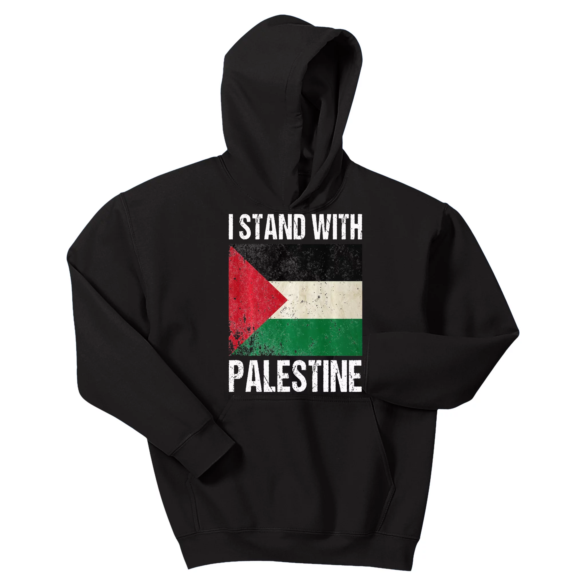 Support I Stand With Palestine Free Palestine Flag Arabic Kids Hoodie ...