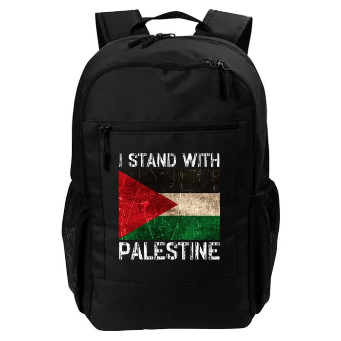 Support I Stand With Palestine Free Palestine Flag Arabic Daily Commute Backpack