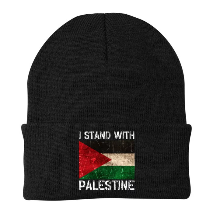 Support I Stand With Palestine Free Palestine Flag Arabic Knit Cap Winter Beanie