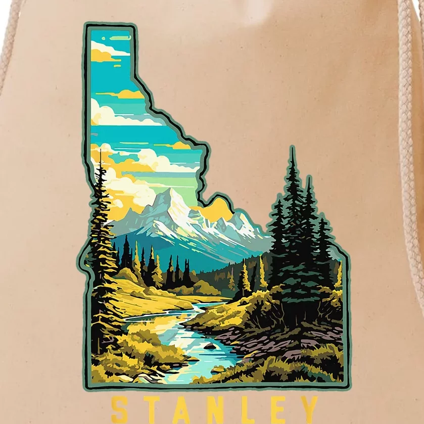 Stanley Idaho State Outdoor Nature Graphic Drawstring Bag