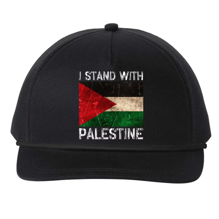 Support I Stand With Palestine Free Palestine Flag Snapback Five-Panel Rope Hat