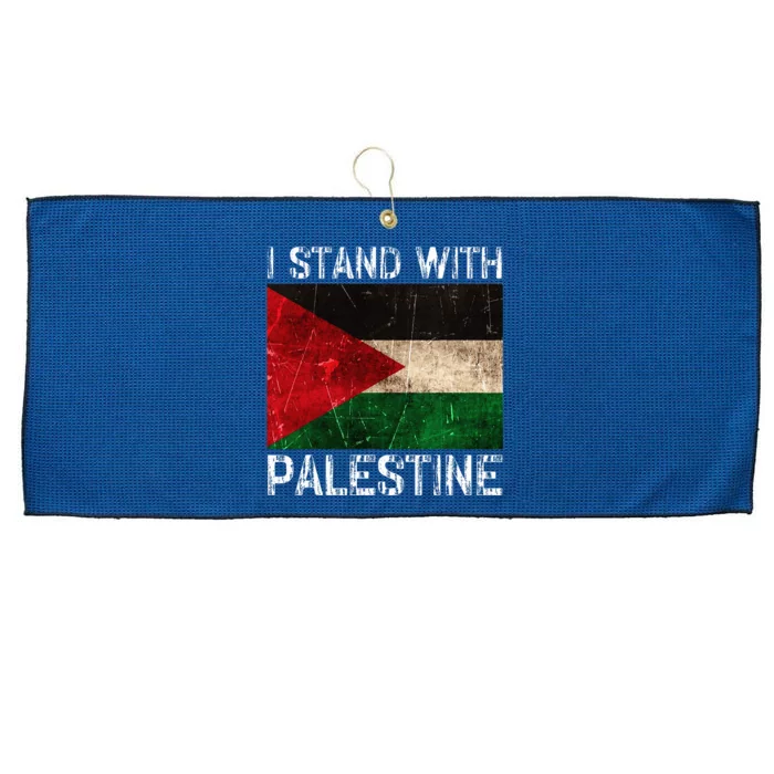 Support I Stand With Palestine Free Palestine Flag Large Microfiber Waffle Golf Towel