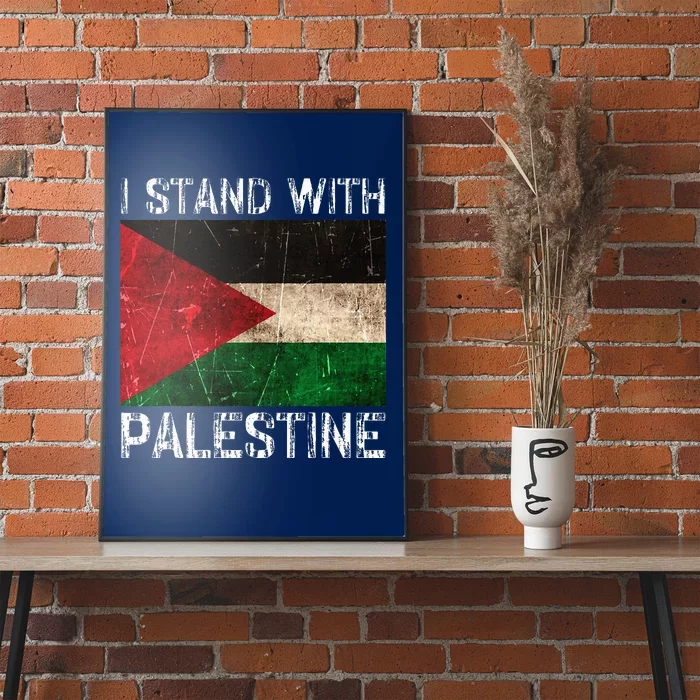 Support I Stand With Palestine Free Palestine Flag Poster