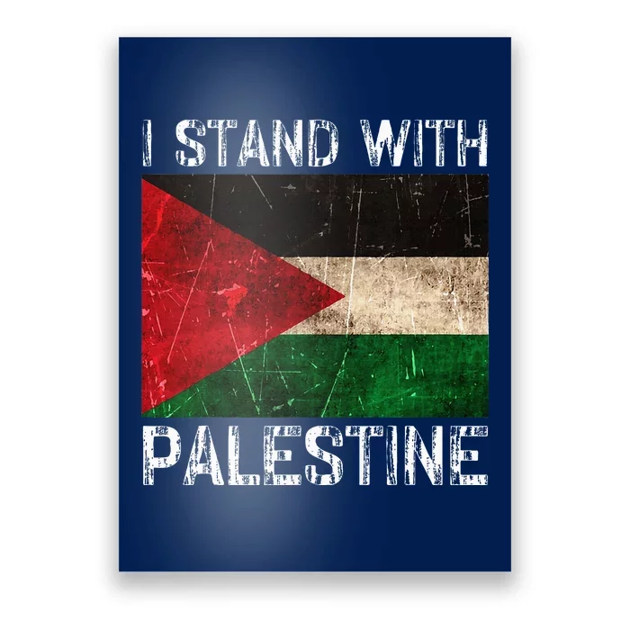 Support I Stand With Palestine Free Palestine Flag Poster