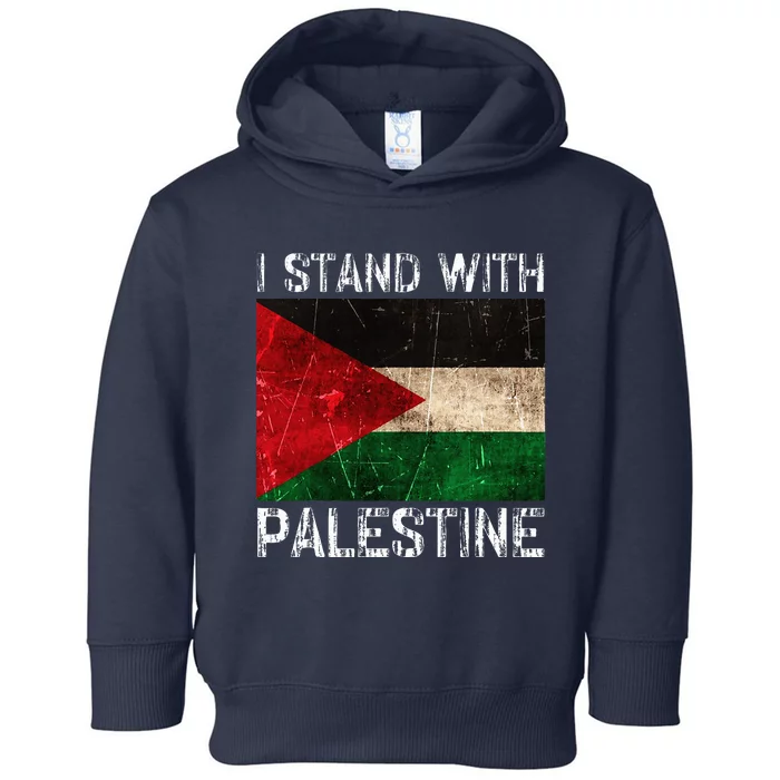 Support I Stand With Palestine Free Palestine Flag Toddler Hoodie