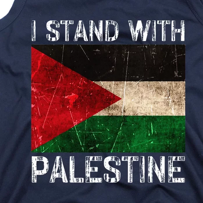 Support I Stand With Palestine Free Palestine Flag Tank Top