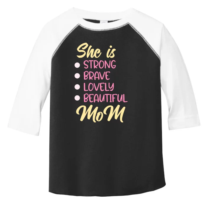 She Is Strong Mom T Toddler Fine Jersey T-Shirt