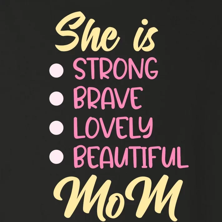 She Is Strong Mom T Toddler Long Sleeve Shirt