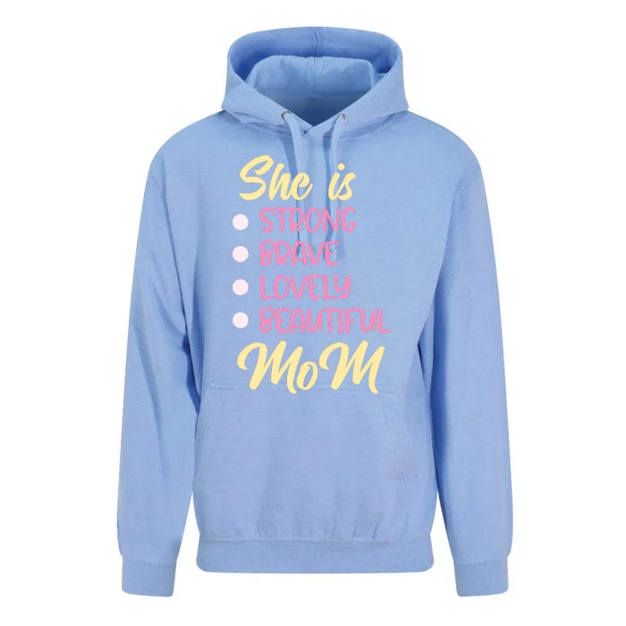 She Is Strong Mom T Unisex Surf Hoodie