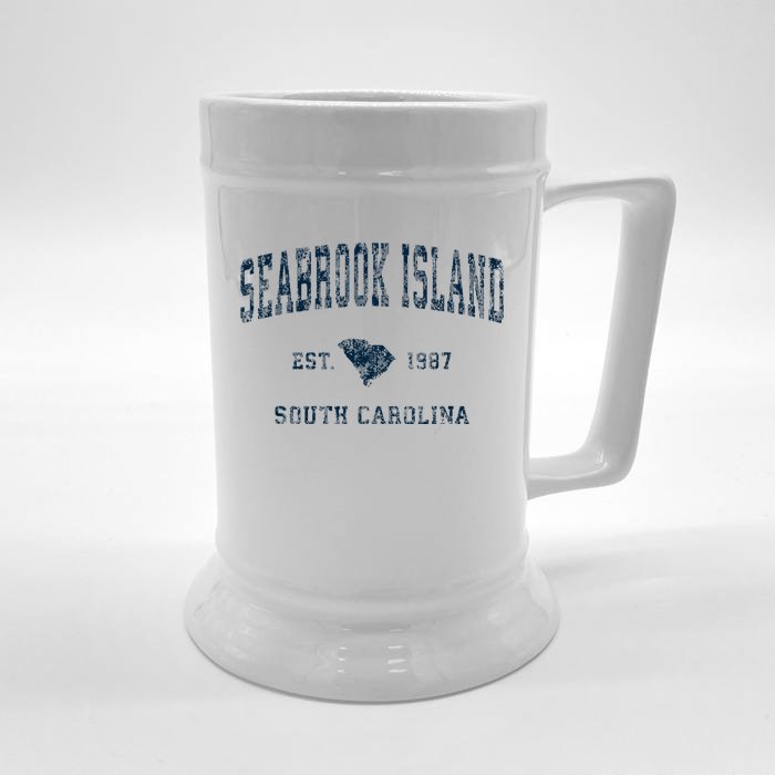 Seabrook Island South Carolina Sc Vintage Sports Front & Back Beer Stein