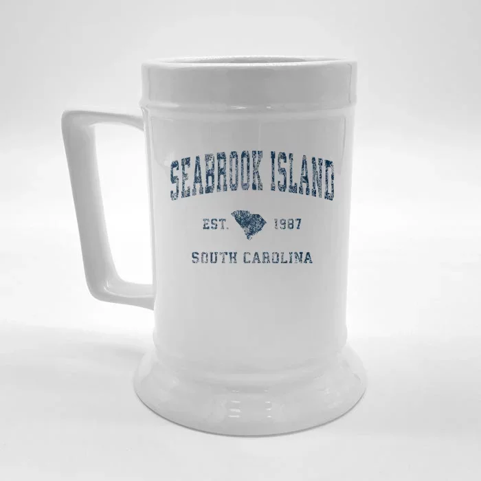 Seabrook Island South Carolina Sc Vintage Sports Front & Back Beer Stein