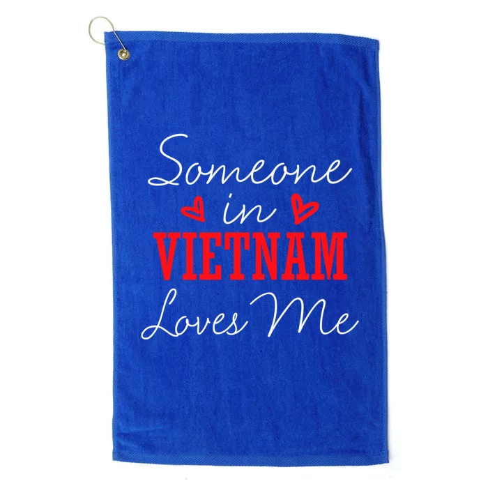 Someone In Switzerland Loves Me Relationship Couple Great Gift Platinum Collection Golf Towel