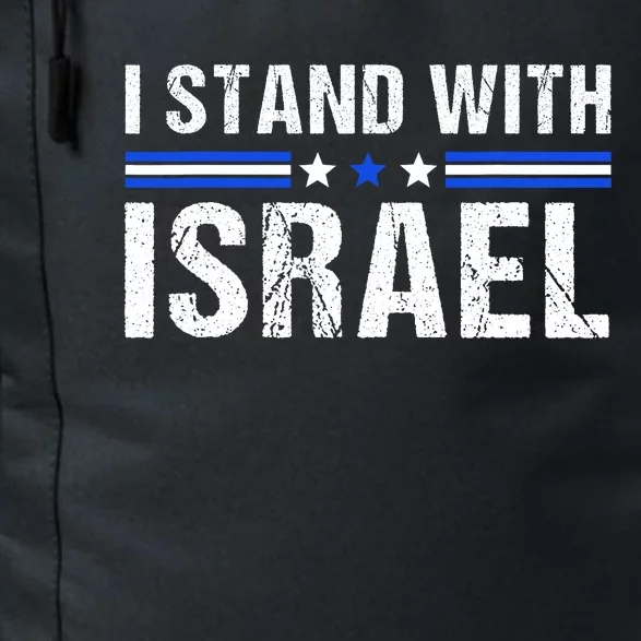 Support I Stand With Israel Jewish Heritage Israeli Flag Daily Commute Backpack