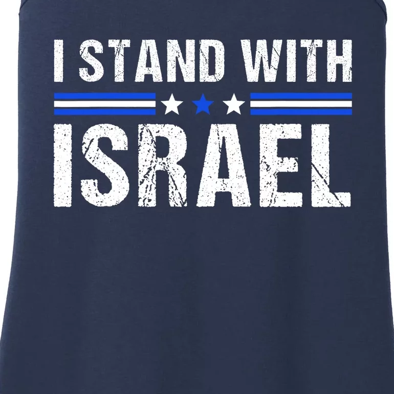 Support I Stand With Israel Jewish Heritage Israeli Flag Ladies Essential Tank