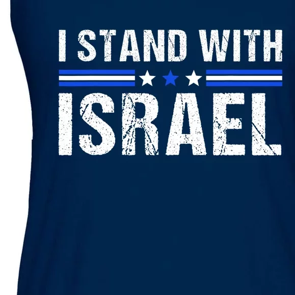 Support I Stand With Israel Jewish Heritage Israeli Flag Ladies Essential Flowy Tank