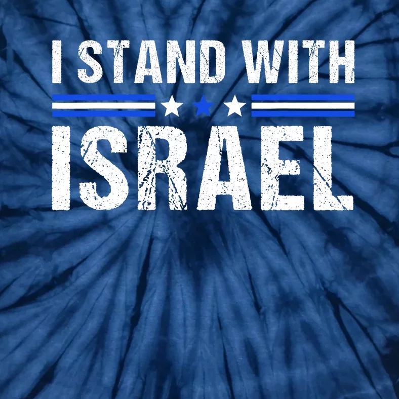 Support I Stand With Israel Jewish Heritage Israeli Flag Tie-Dye T-Shirt