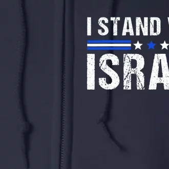 Support I Stand With Israel Jewish Heritage Israeli Flag Full Zip Hoodie