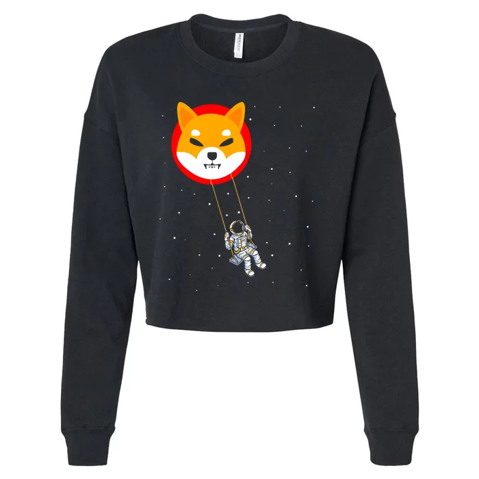 Shiba Inu Swing Army Cryptocurrency Token Doge Cropped Pullover Crew