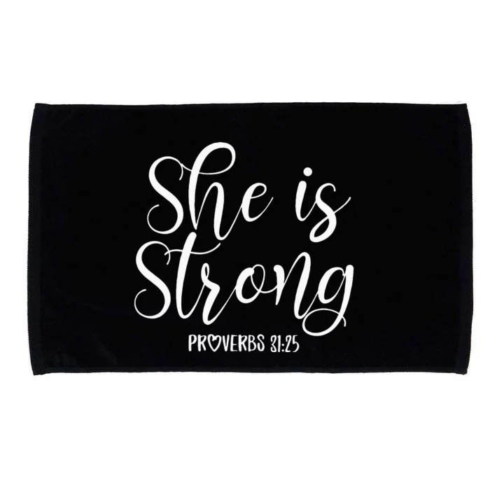 She Is Strong Proverbs 31 25 Gifts Christian Scripture Microfiber Hand Towel