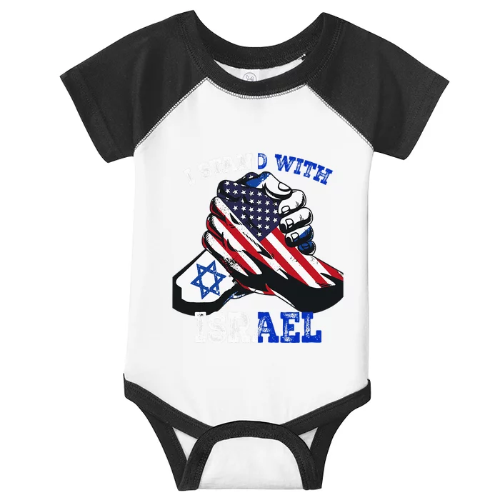 Support I Stand With Israel Jewish Heritage Infant Baby Jersey Bodysuit