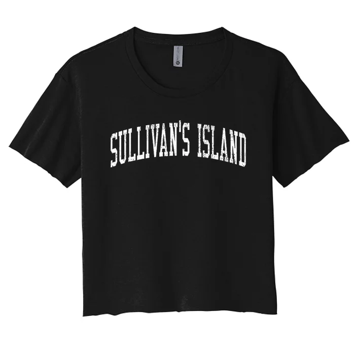 SullivanS Island Sc Vintage Athletic Sports Js02 Women's Crop Top Tee