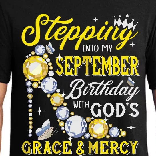 Stepping Into September Birthday With Gods Grace And Mercy Pajama Set