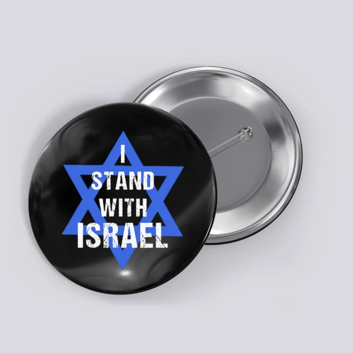 Support I Stand With Israel Jewish Heritage Israeli Flag Button