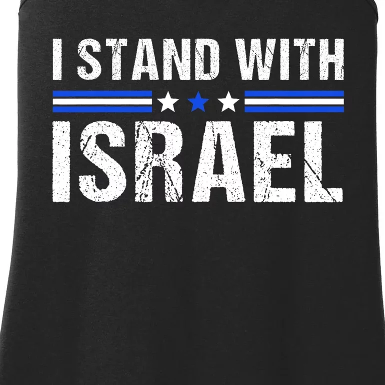 Support I Stand With Israel Jewish Heritage Israeli Flag Ladies Essential Tank