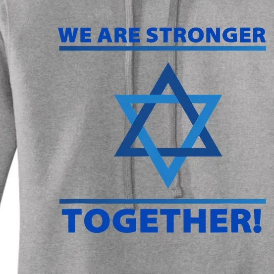 Support Israel Stronger Together Jewish David Star Women's Pullover Hoodie