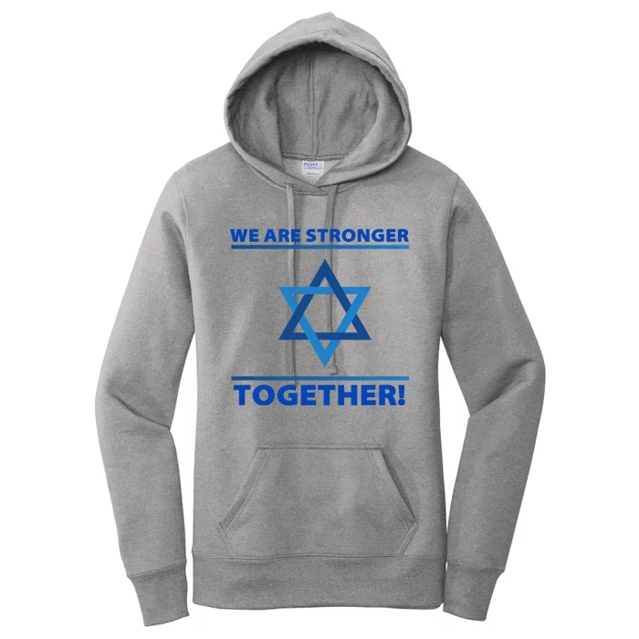 Support Israel Stronger Together Jewish David Star Women's Pullover Hoodie