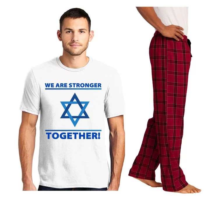 Support Israel Stronger Together Jewish David Star Pajama Set