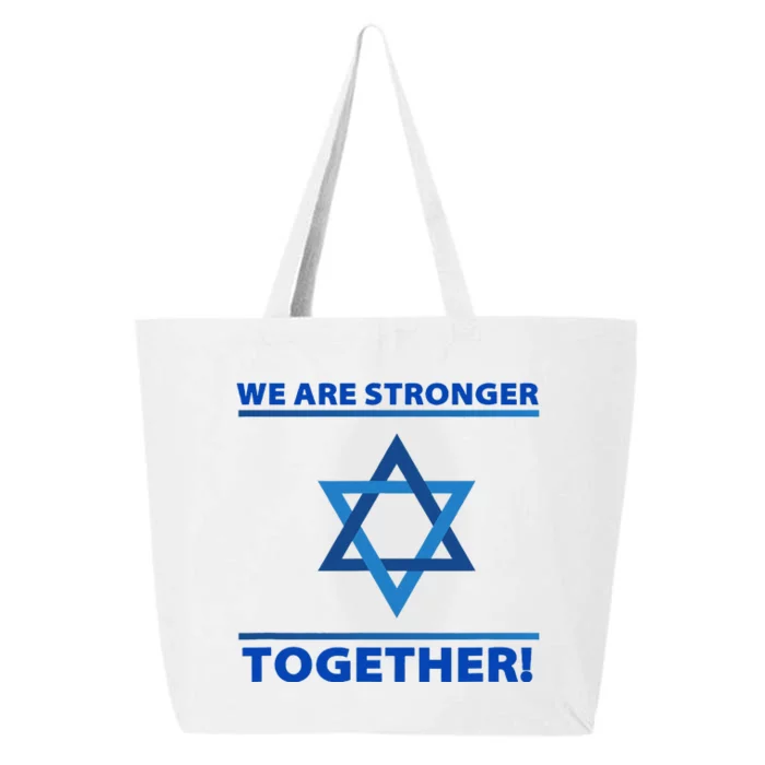 Support Israel Stronger Together Jewish David Star 25L Jumbo Tote